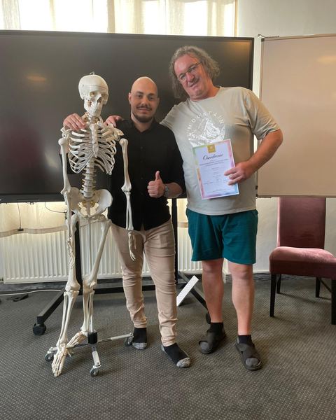 Maroš Kellner a Dr. Achi po kurze osteopatickej chiropraxie